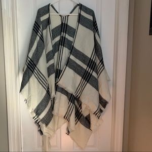 Black and off white Shawl